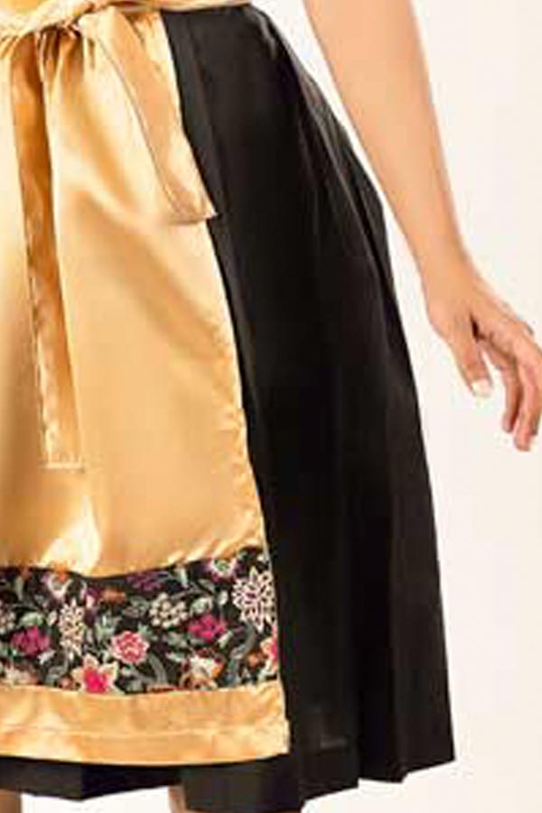 Waltraud | Women's Floral Dirndl Dress with Golden Apron - view 7