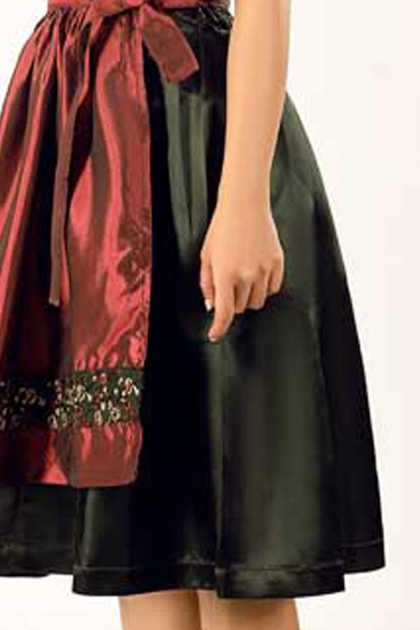 Magdalena | Women's Floral Bodice Dirndl Dress with Satin Apron - view 8