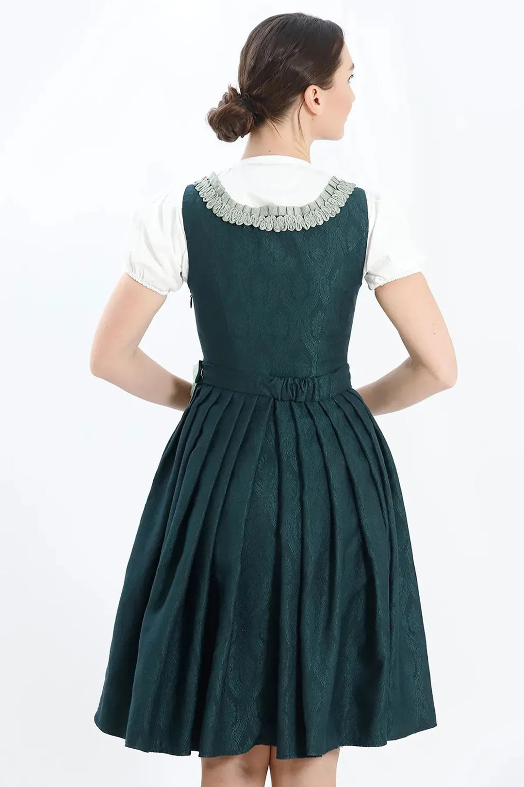 Bernadette | Women's Midi Dirndl Dress with Lace-Up Bodice - view 6