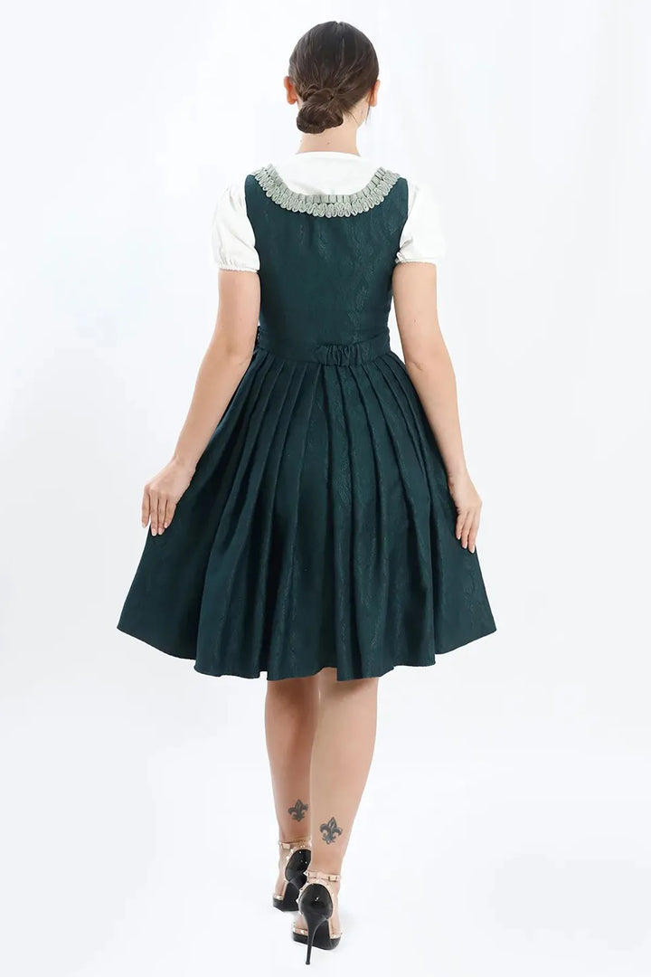 Bernadette | Women's Midi Dirndl Dress with Lace-Up Bodice - view 7