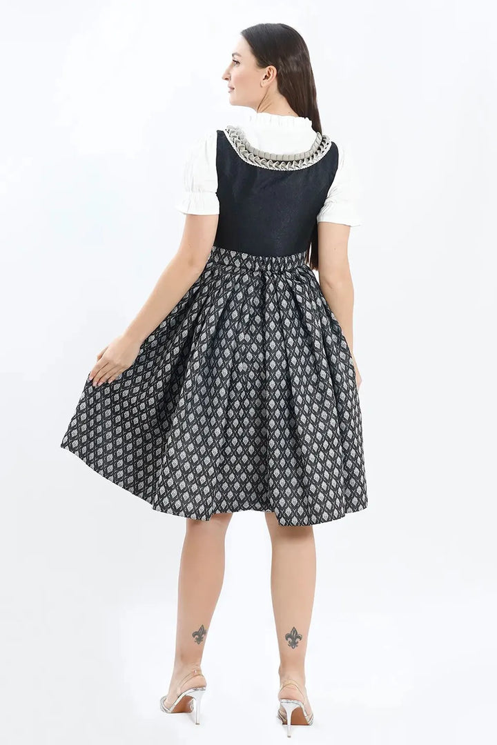 Resi | Women's Midi Dirndl Dress with Polka Dot Apron - view 7