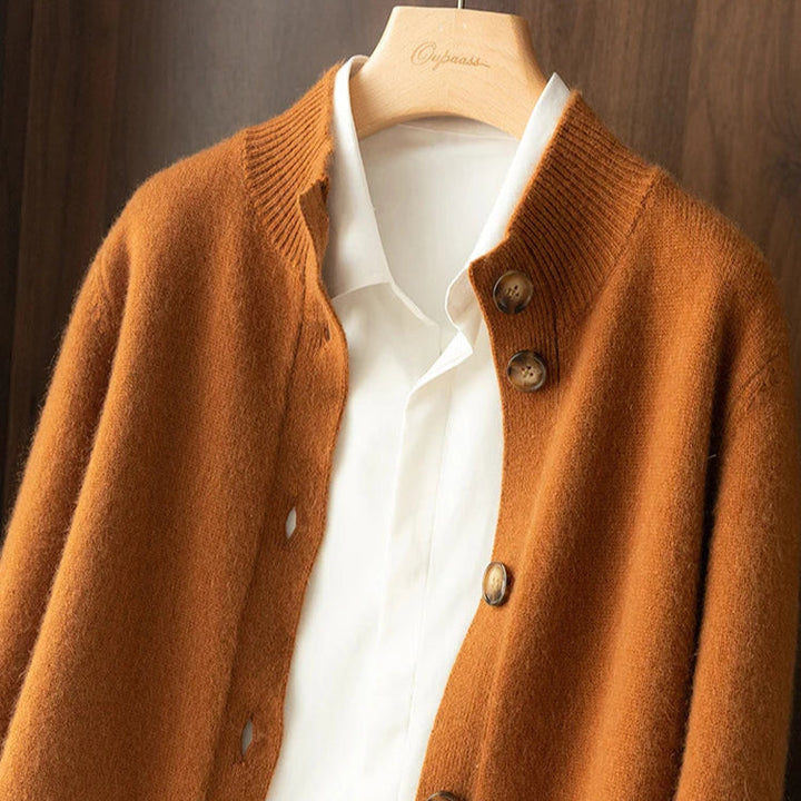Valda | Women's Ribbed Collar Button Cardigan