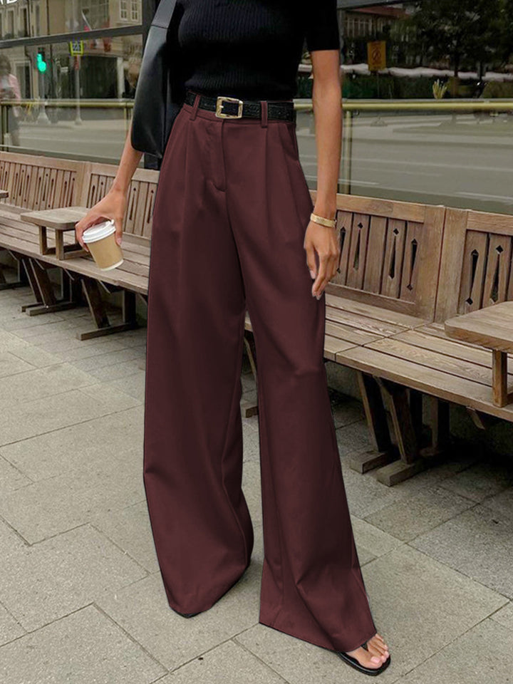 Adalyn | Women's Oversized Trousers for Layering in Burgunder