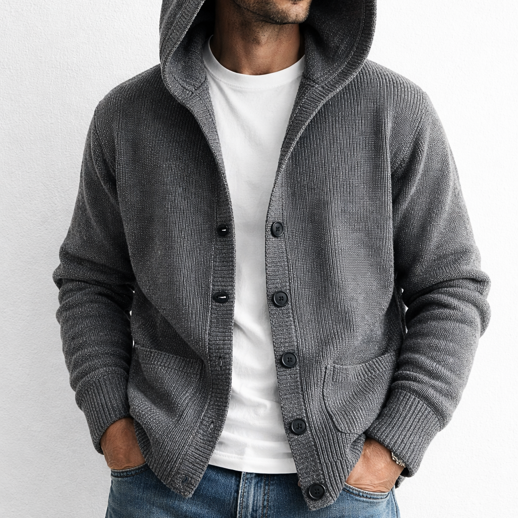 Bruno | Men's Hooded Knit Cardigan