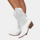 Enora | Women's Perforated Block Heel Cowboy Boots