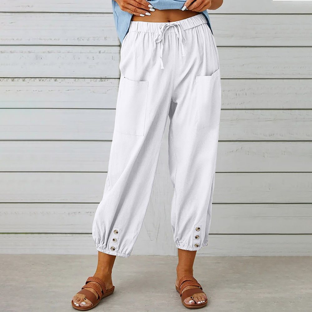 Margot | Women's Trousers for Cold Weather in White