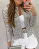 Damen Pailletten-Jacke – Funkelnde Jacke mit Kragen für Abend & Party