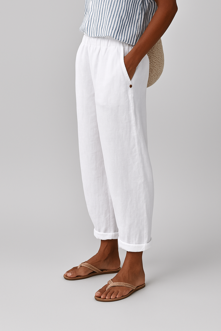 Marianne | Women's Trousers for Fall and Winter in White