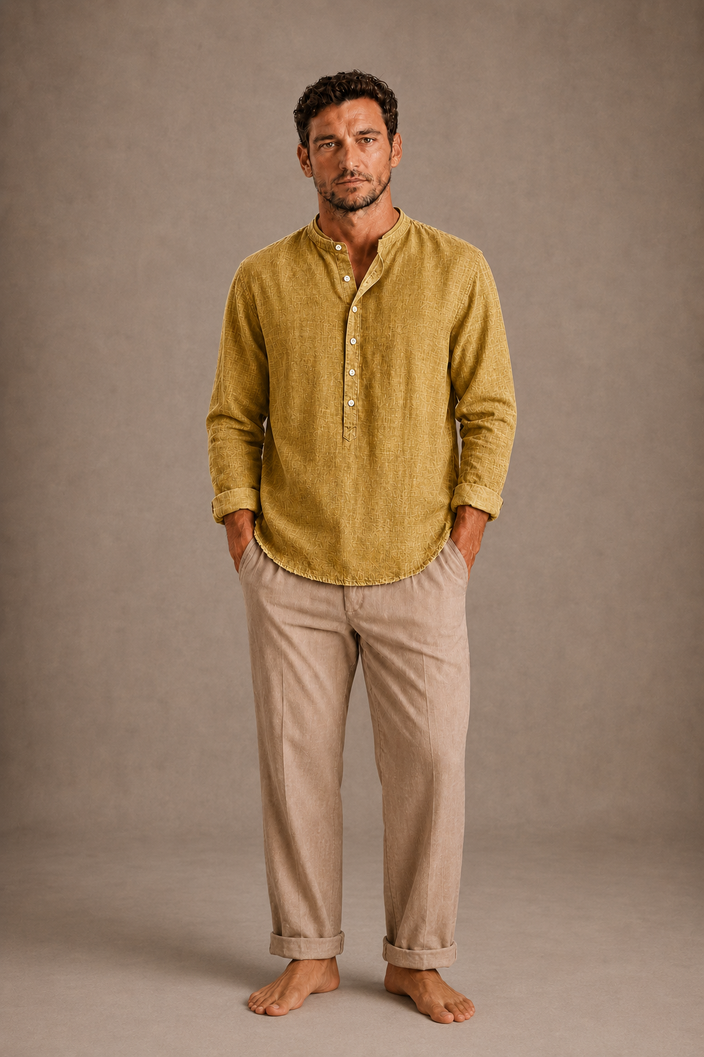 Herre Long-Ærme Henley Shirt