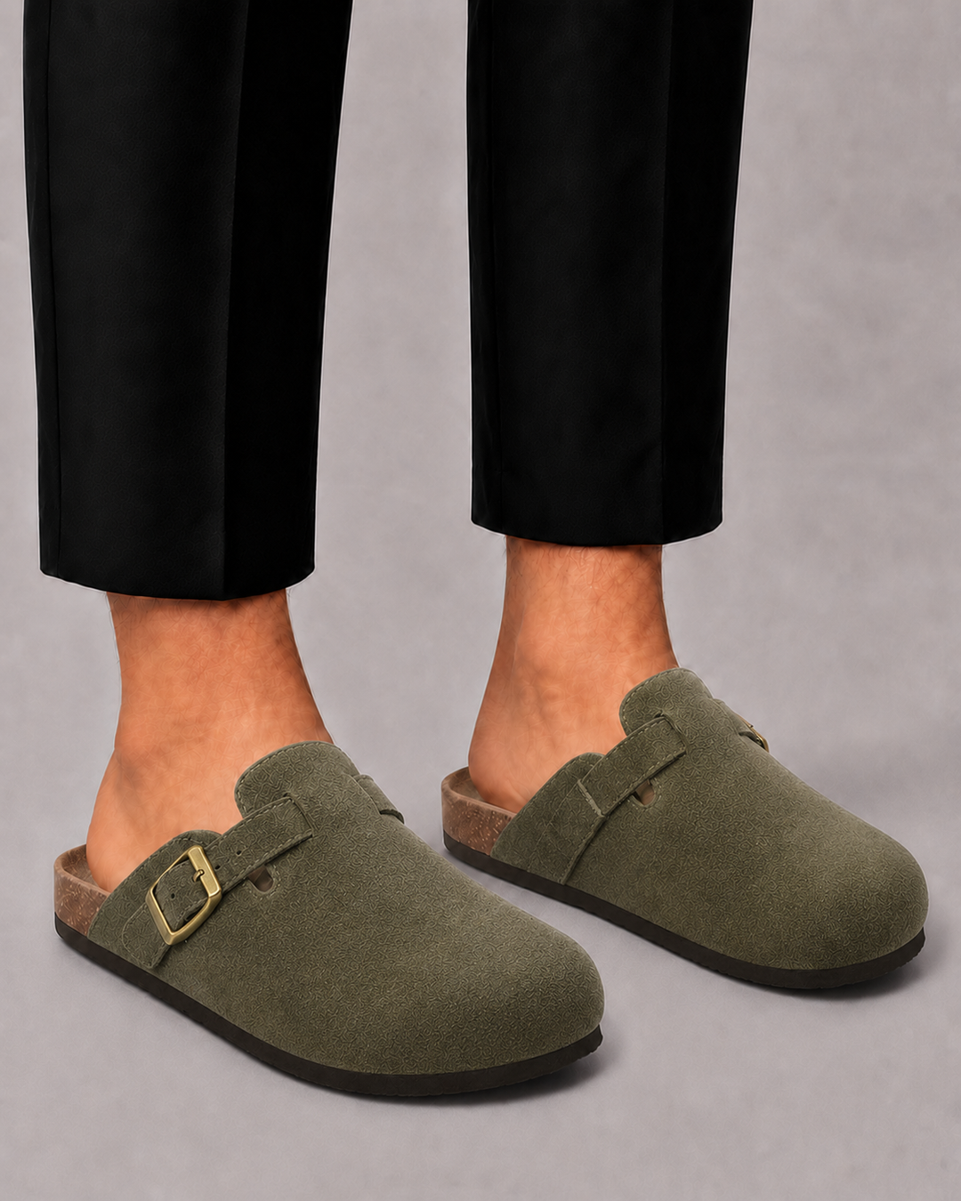 Herre Ruskind Clogs med Adjustable Buckle