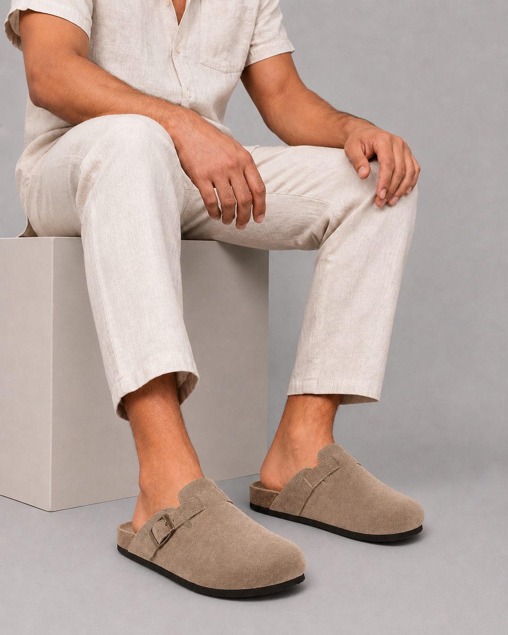 Herre Ruskind Clogs med Adjustable Buckle