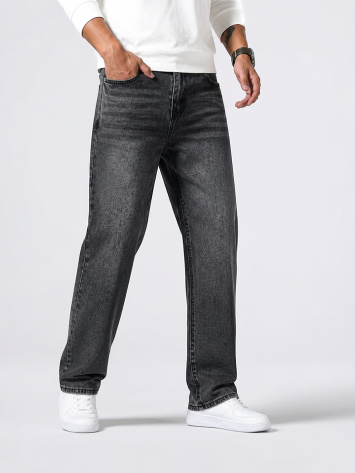 Herre Straight-Leg Jeans med Afslappet pasform