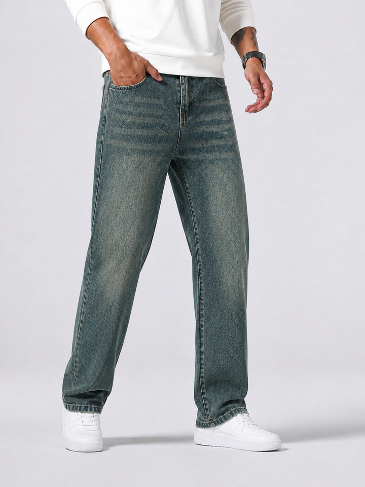 Herre Straight-Leg Jeans med Afslappet pasform