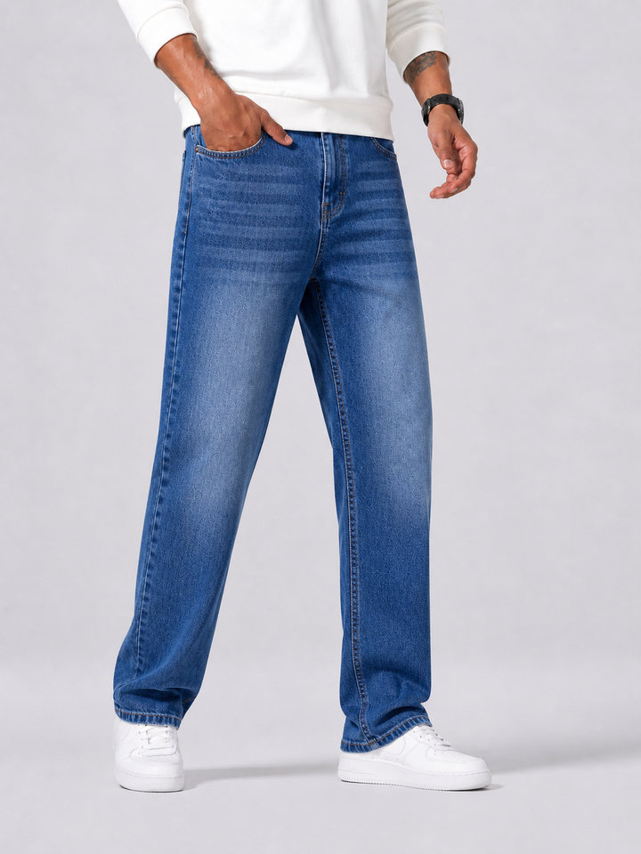Herre Straight-Leg Jeans med Afslappet pasform
