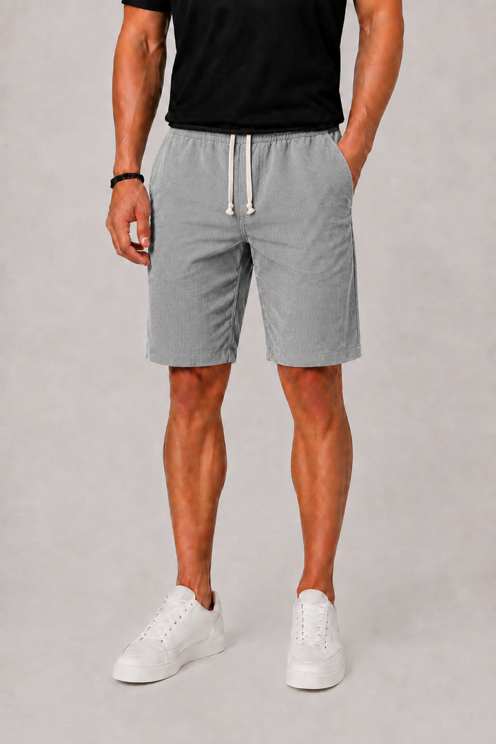 Herre Striped Shorts med Snørelukning Talje
