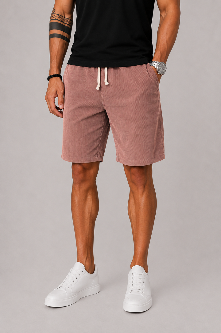 Herre Striped Shorts med Snørelukning Talje