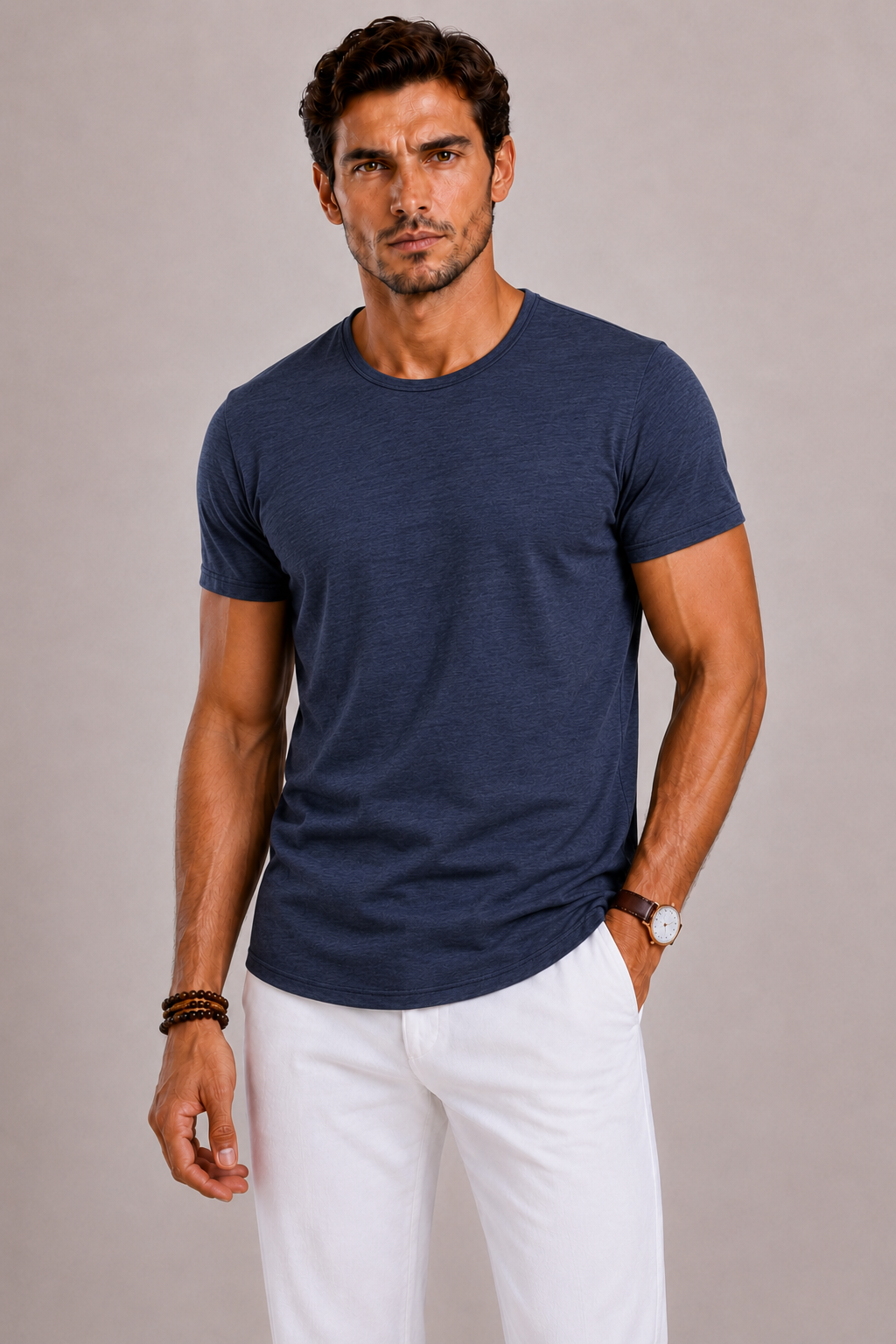 Herre Bomuld Crew-Neck T-shirt