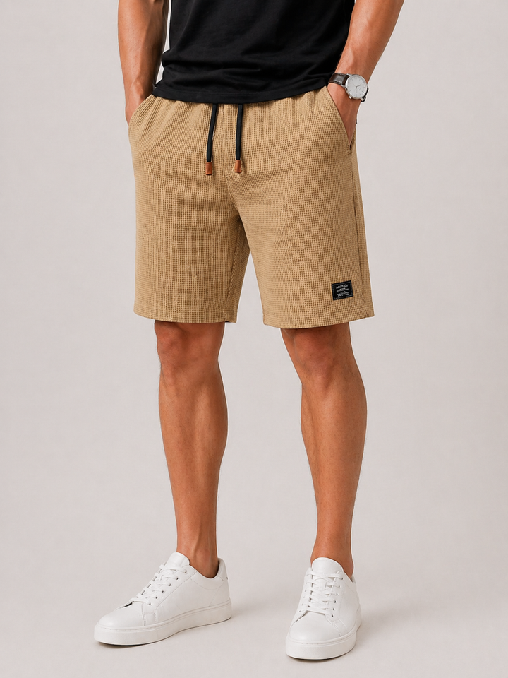 Herre Sommer Snørelukning Shorts – Knee Længde Sommer Bottoms med Sidelommer