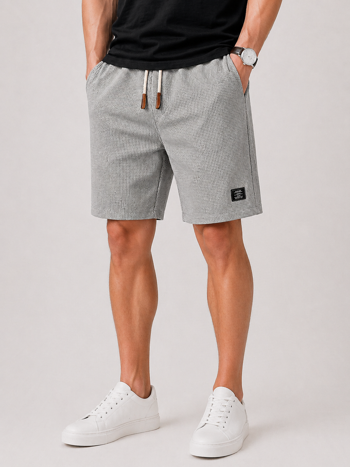 Herre Sommer Snørelukning Shorts – Knee Længde Sommer Bottoms med Sidelommer