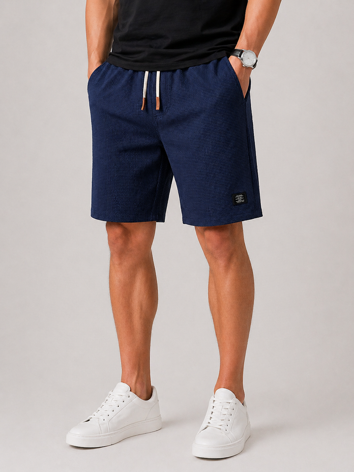 Herre Sommer Snørelukning Shorts – Knee Længde Sommer Bottoms med Sidelommer