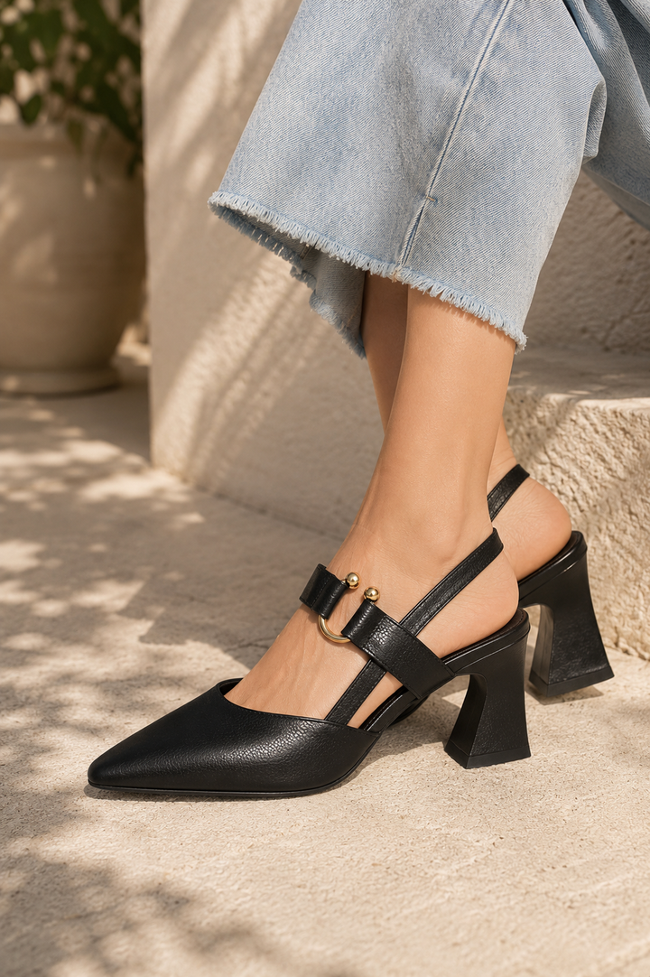 Florimel | Women's Pointed-Toe Slingback Block Heels
