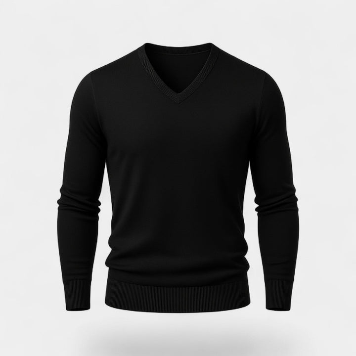 Carl | Men's V-Neck Fine Knit Sweater