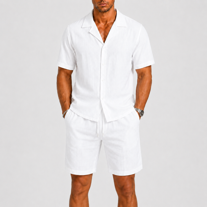 Herren Leinen-Set – Lockerer Zweiteiler mit Hemd & Hose für den Sommer