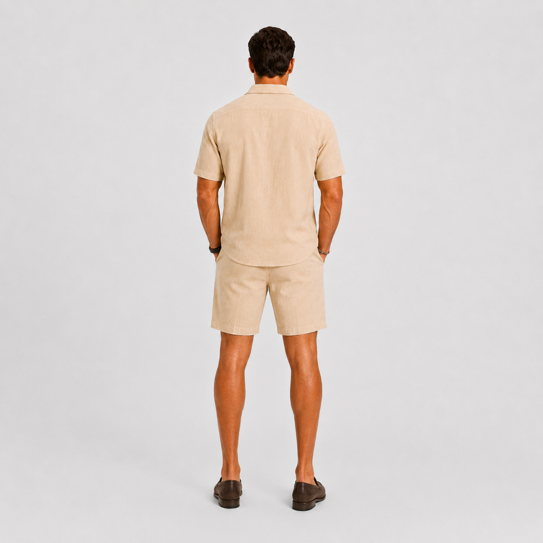 Herren Leinen-Set – Lockerer Zweiteiler mit Hemd & Hose für den Sommer