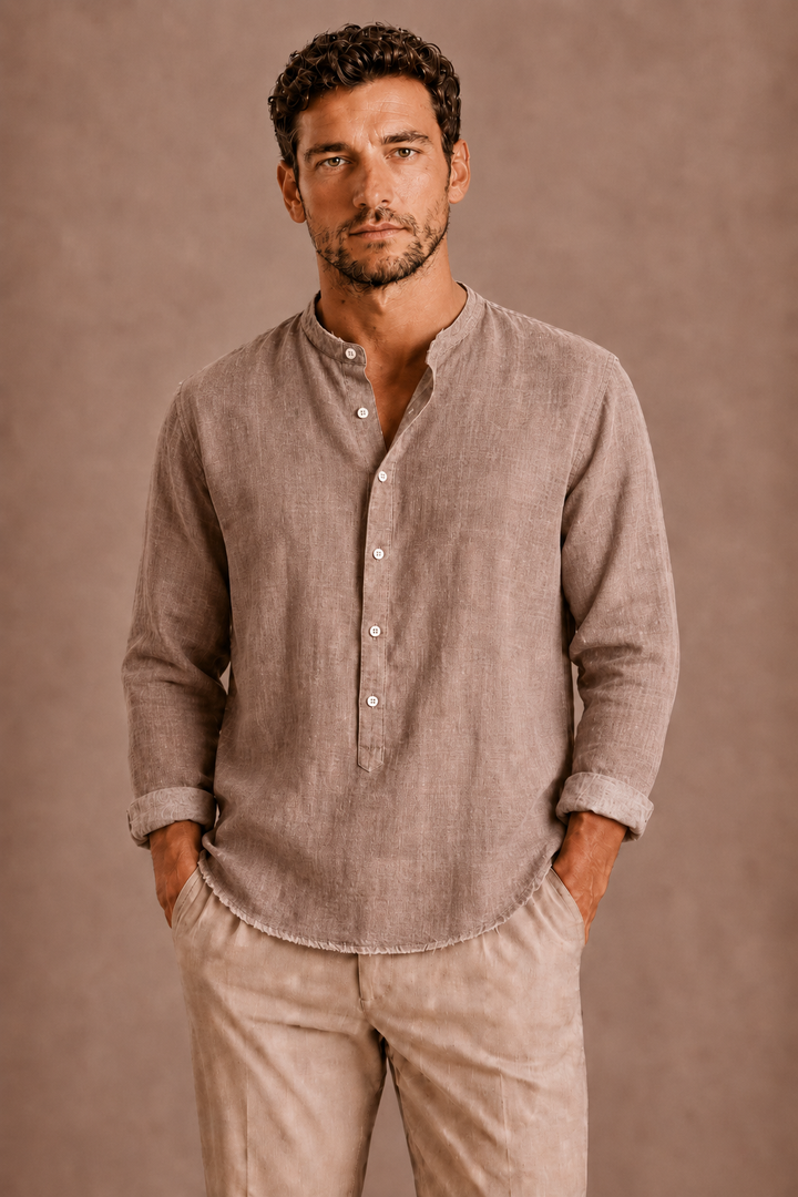 Herre Long-Ærme Henley Shirt