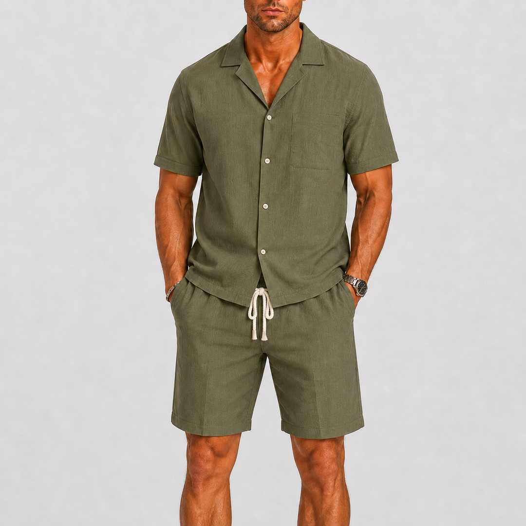 Herre Sommer Shirt og Shorts Set