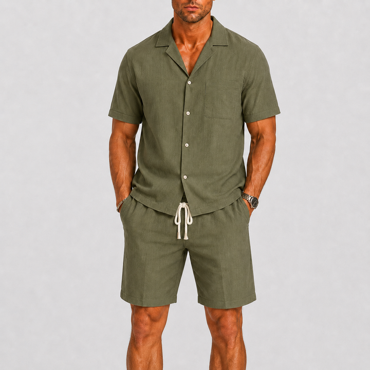 Herre Sommer Shirt og Shorts Set
