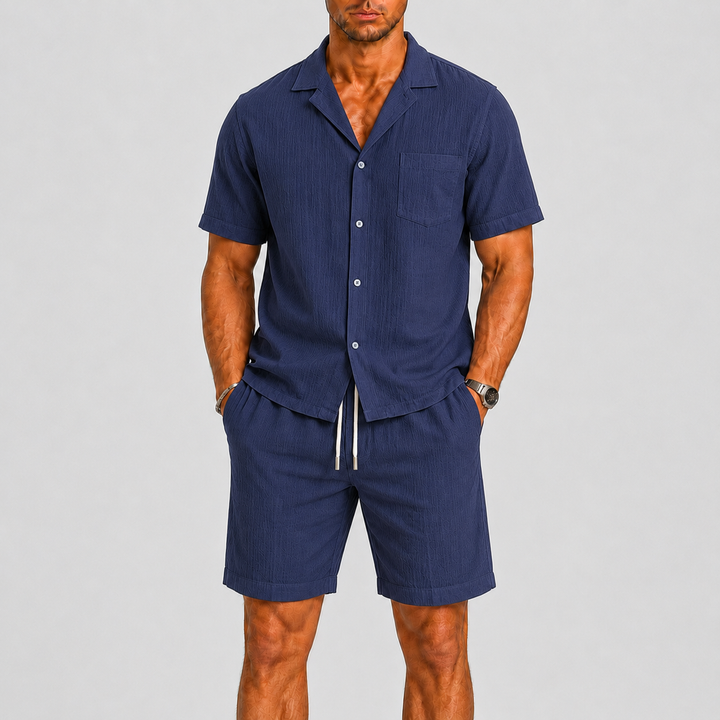 Herre Sommer Shirt og Shorts Set