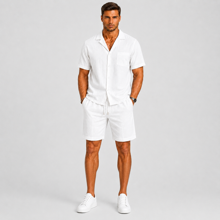Herre Sommer Shirt og Shorts Set