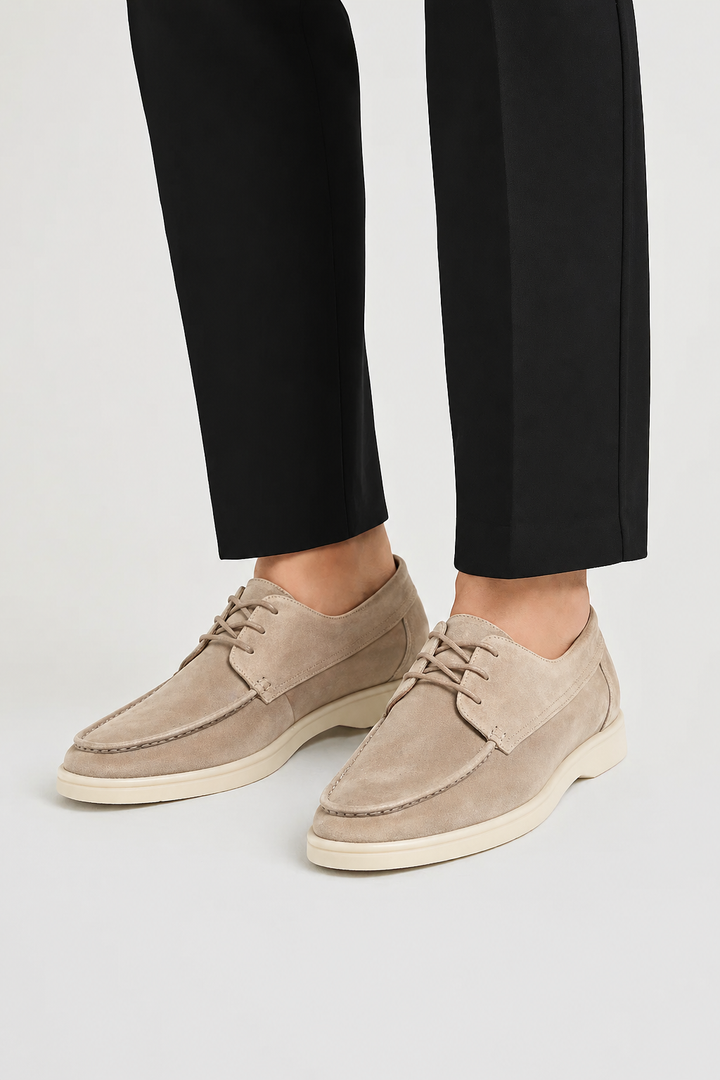 Herre Lace-Up Læder Loafers med Klassisk pasform