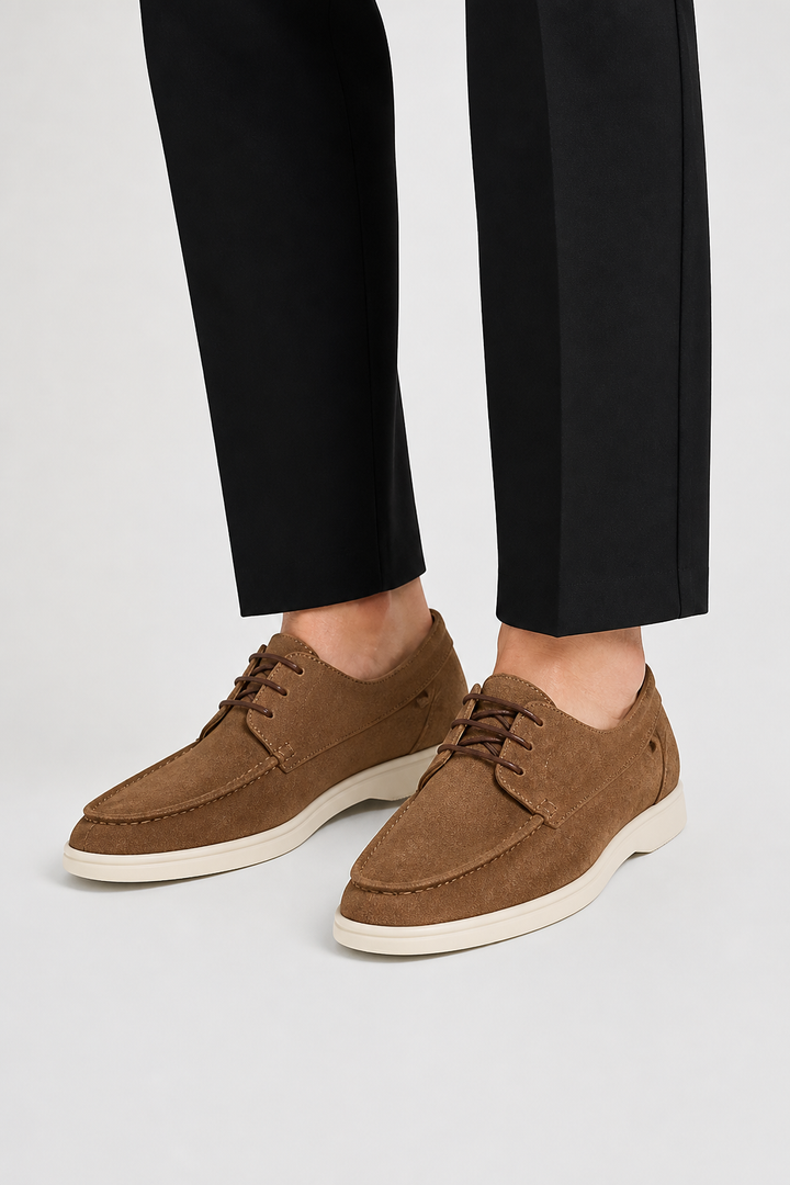 Herre Lace-Up Læder Loafers med Klassisk pasform