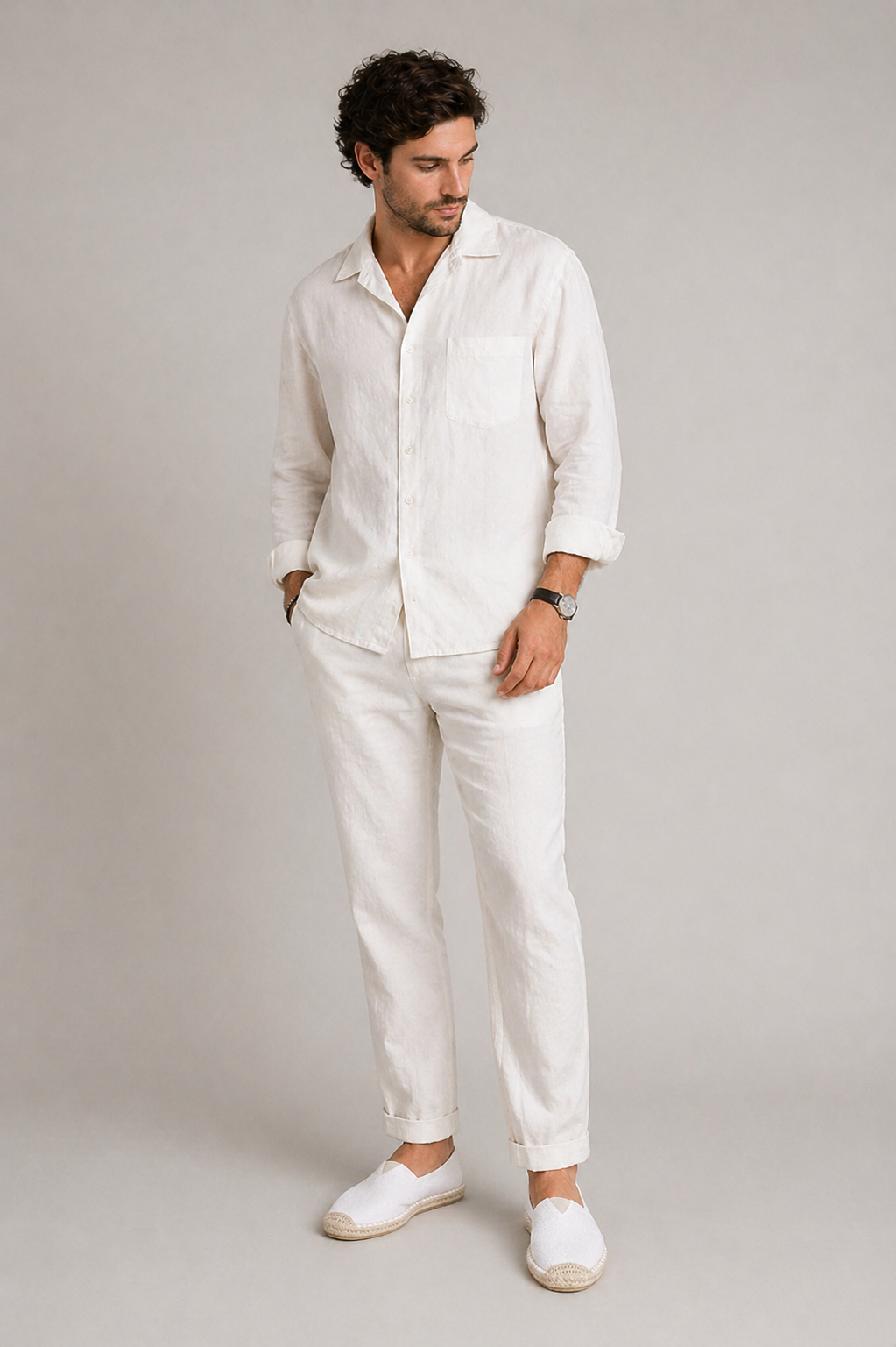 Herre Lærred Espadrille Slip-on loafers
