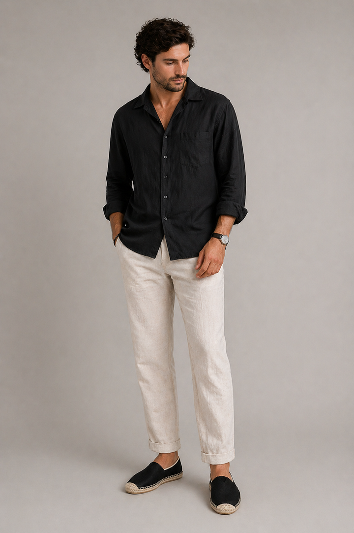 Herre Lærred Espadrille Slip-on loafers