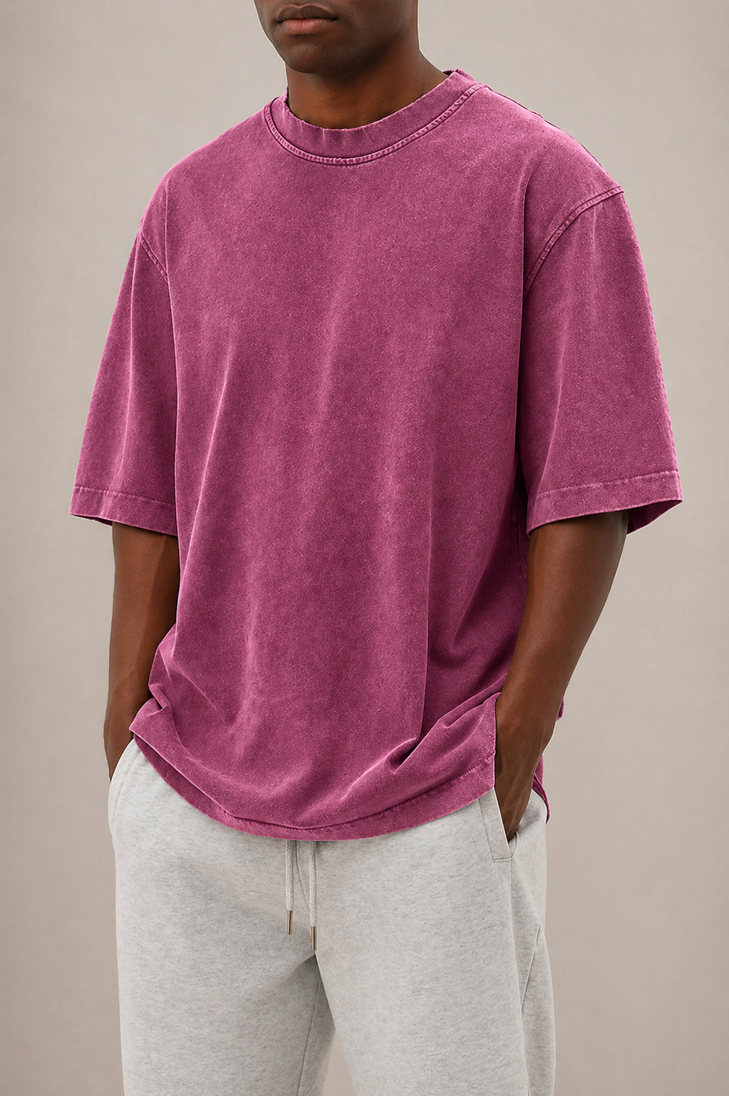 Herre Oversized Bomuld T-shirt med Afslappet pasform