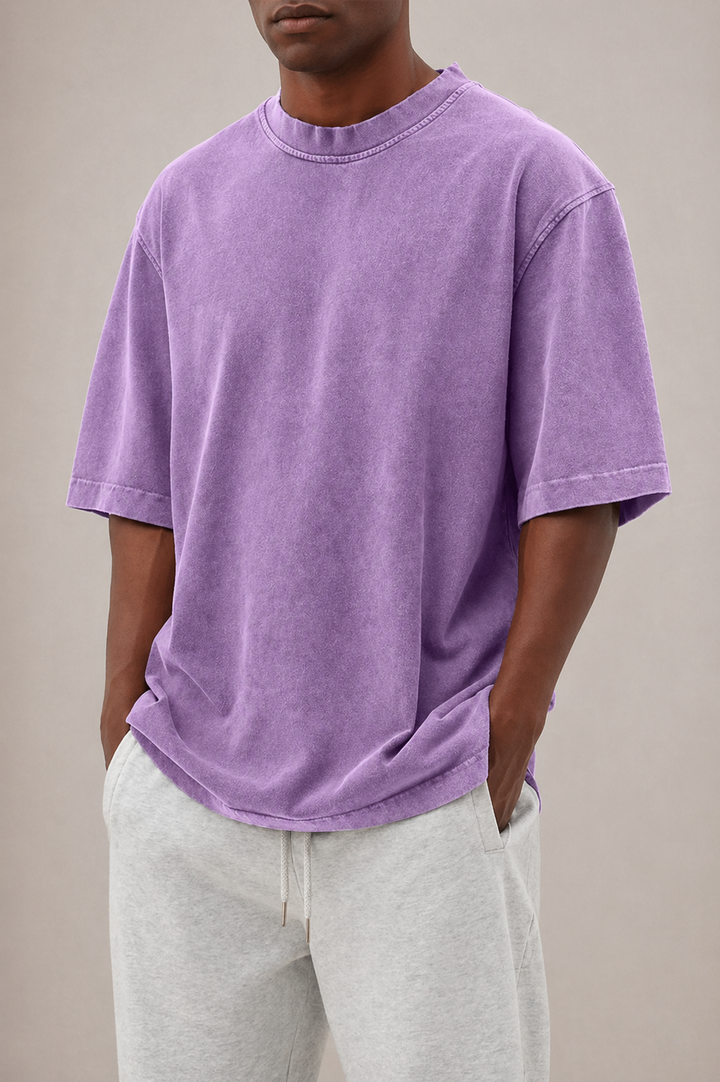 Herre Oversized Bomuld T-shirt med Afslappet pasform