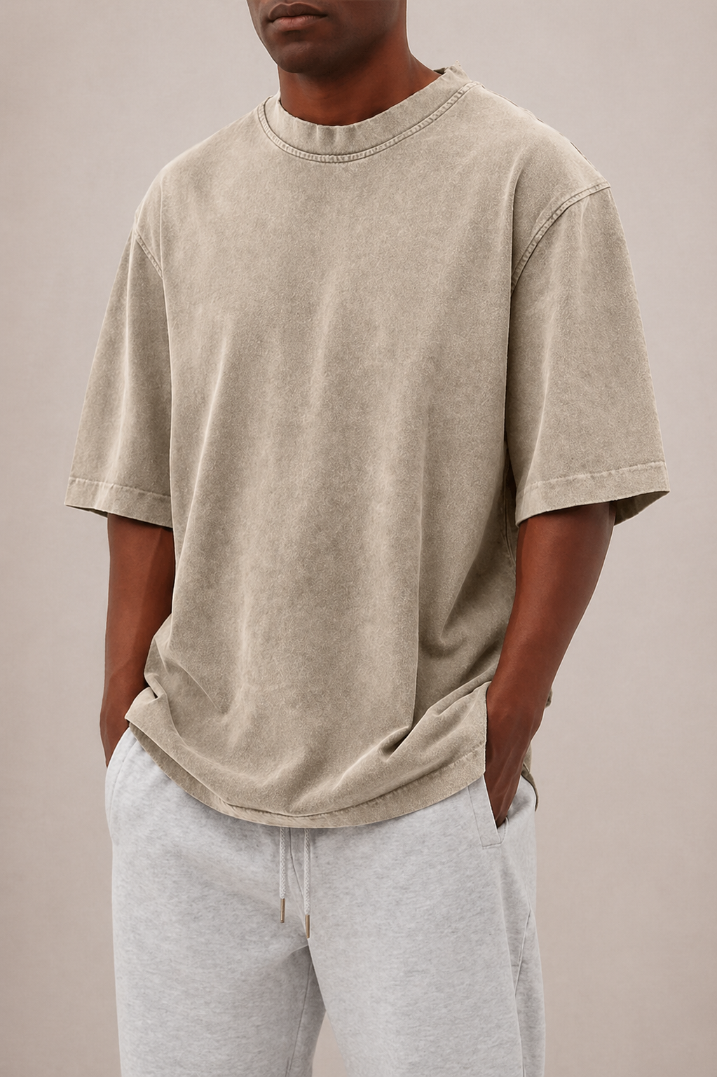 Herre Oversized Bomuld T-shirt med Afslappet pasform