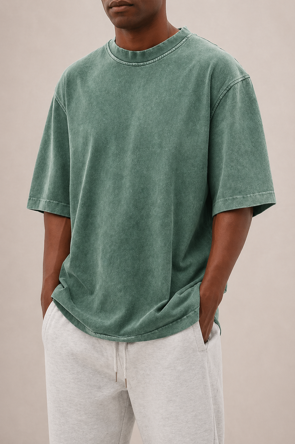 Herre Oversized Bomuld T-shirt med Afslappet pasform