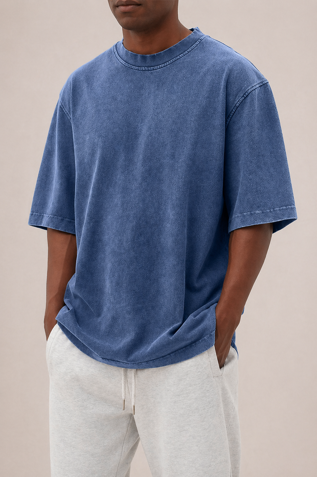 Herre Oversized Bomuld T-shirt med Afslappet pasform