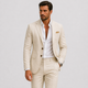 Herren-Leinenanzug – Zweiteiliges Slim-Fit-Set mit Sommerblazer & Hose