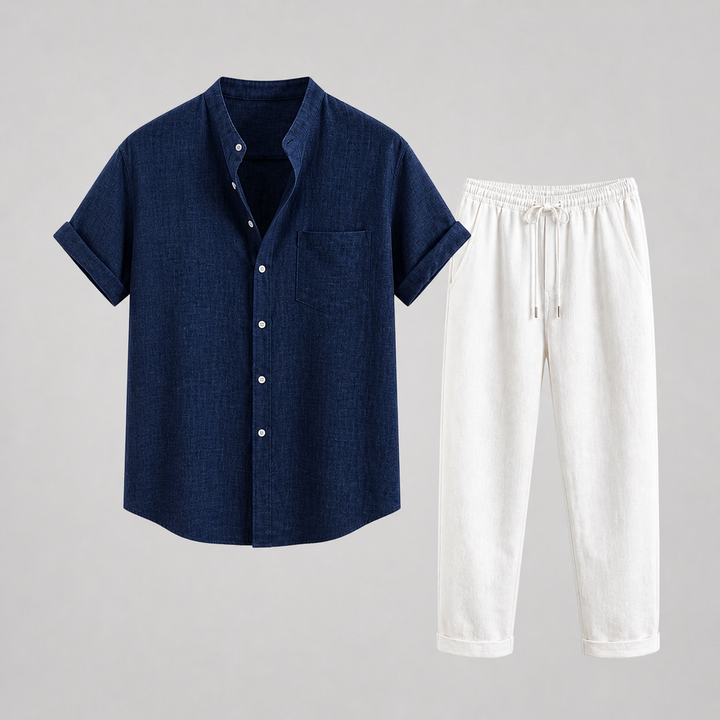 Herren Leinen-Set – Zweiteiler mit Hemd & Hose für den Sommer