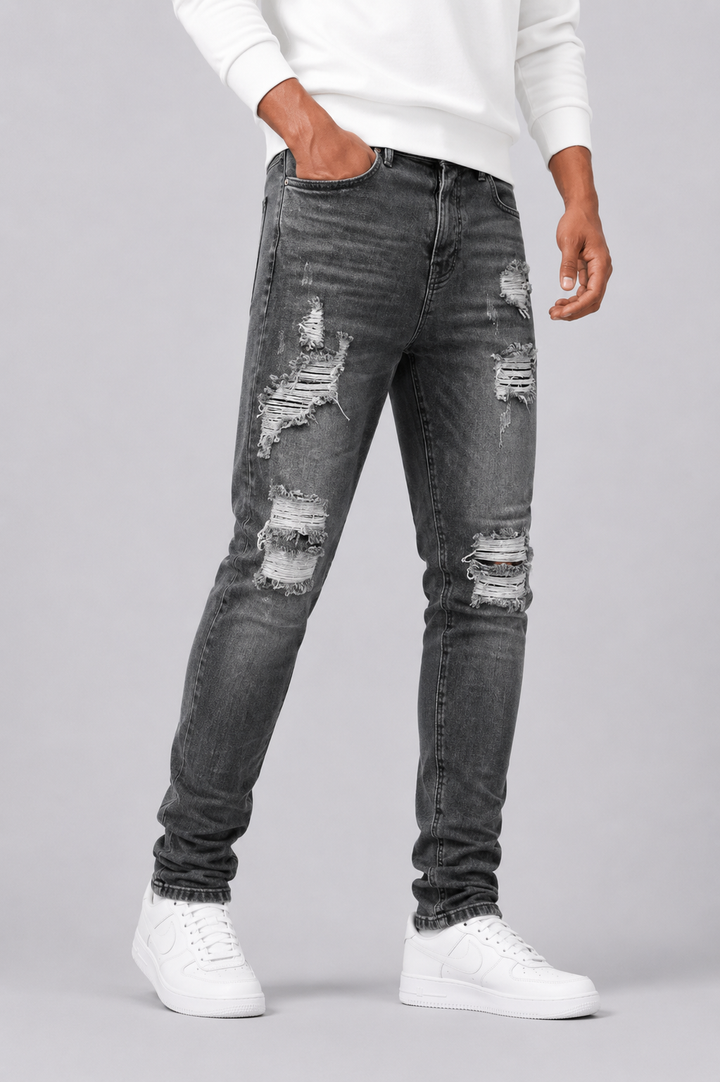 Herre Slim-Fit Ripped Jeans