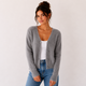 Jacquetta | Women's V-Neck Fuzzy Knit Cardigan