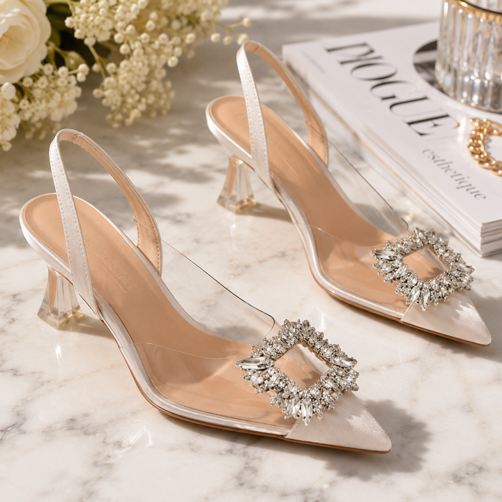 Cherry Elegant Slingback Heels