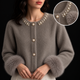 Lilou | Women's Pearl Trim Fluffy Cardigan