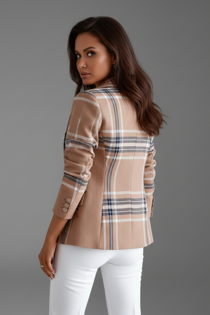 Erlinda | Women’s Blazer with Lapels and Textured Surface
