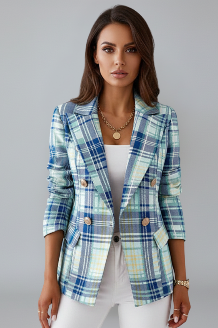 Erlinda | Women’s Blazer with Lapels and Textured Surface